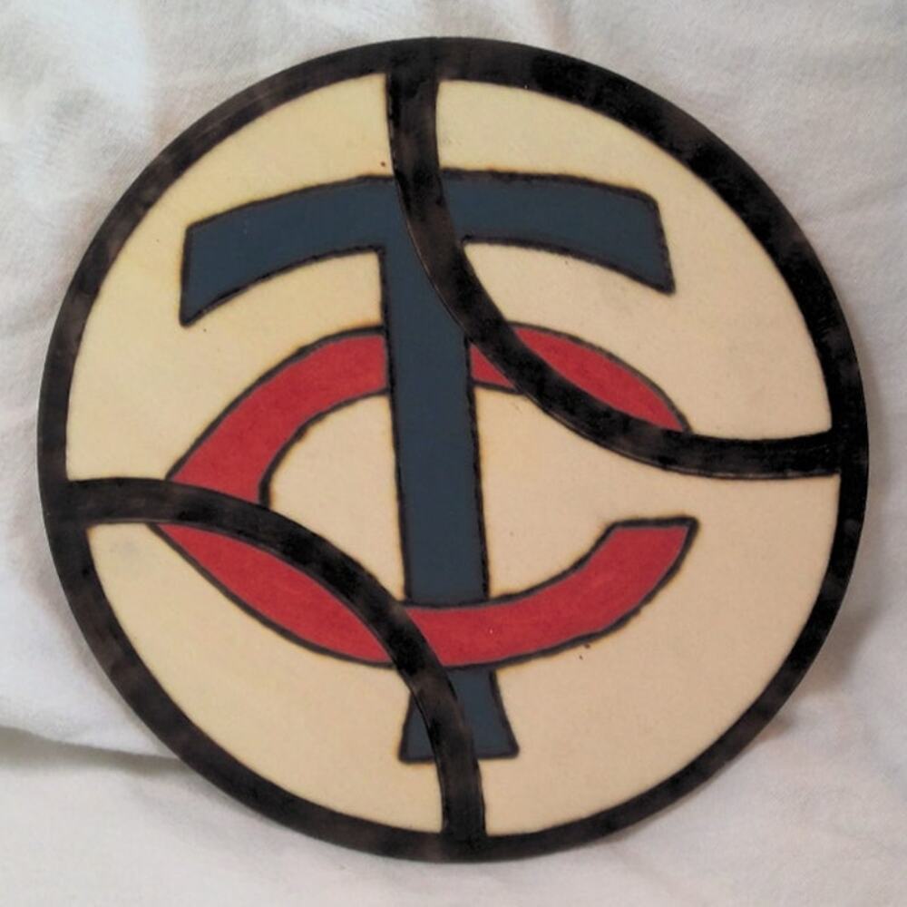Handcrafted Minnesota Twins Team Logo Wood Baseball Plaque MLB